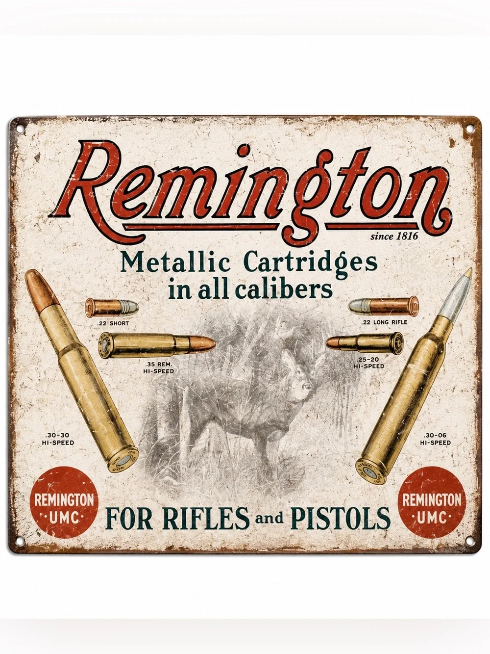 NEW Remington Metal Sign